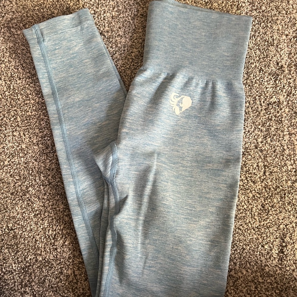 Light Blue High-Waisted Workout Leggings